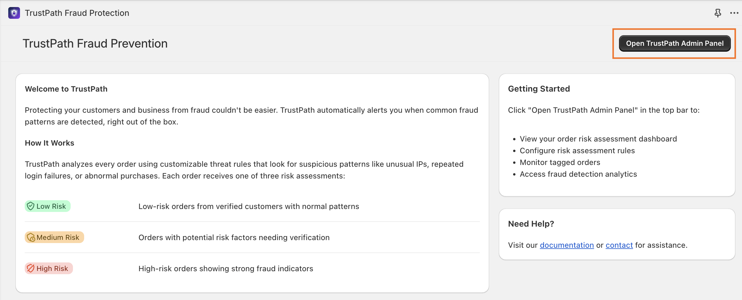 Open TrustPath Console